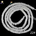 Detailed view of 2x2mm white natural stone square cube beads for jewelry making - Cube Spacer (22#) / 1 Piece/Pack / White Jade
