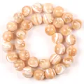 Natürliche braun-weiße Trochus-Muschel-Rundperlen für DIY-Schmuckherstellungszubehör - 4mm (ca. 88 Stück) / Naturfarbe