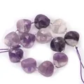 Natural faceted purple amethyst water drop shaped loose beads for DIY jewelry making - Light Purple