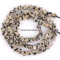 6mm star-shaped dalmatian jasper natural stone beads for jewelry making DIY - 1 Strand Approx 68 Pcs (6x2mm) / Dalmatian Jasper