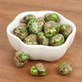 Macro detail of heart-shaped green imperial turquoise stone beads for jewelry making - Horizontal Hole Heart Shape / 2 Pieces/Pack (15mm) / Fruit Green