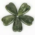High-quality natural green stone heart-shaped pendants for DIY jewelry making accessories - 2 Pieces/Pack (25x37mm) / No-Hole Green Jade Elongated Heart