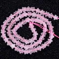 Detailed close-up of 6mm pink star-shaped natural stone loose beads for DIY jewelry - 1 Strand Approx 68 Pcs (6x2mm) / Rose Quartz
