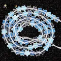 Macro view of 6mm star-shaped natural opalite beads for DIY jewelry making accessories - 1 Strand Approx 68 Pcs (6x2mm) / Opal