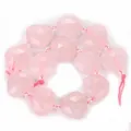 Faceted natural pink rose quartz heart-shaped loose beads for handmade DIY jewelry making - Light Pink