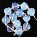 Faceted teardrop opalite natural stone beads for DIY jewelry making and bracelets - Light Blue