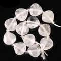 High-quality faceted clear quartz water drop beads for elegant DIY jewelry projects - White