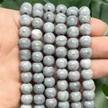 Grey crackle pattern porcelain painted glass round beads for DIY jewelry making accessories - 8mm / Gray