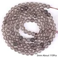 Cuentas naturales de cuarzo ahumado facetado de 3mm para joyería DIY aprox 110 piezas - Faceted Smoky Quartz / 3mm (Aprox. 110 piezas) / Marrón Té