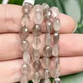 6x8mm faceted oval natural stone beads for DIY jewelry making accessories - Faceted Flat Oval / 23 Pieces/Pack (6x8mm) / Smoky Quartz