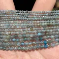 Faceted natural blue gemstone beads in 2mm 3mm 4mm for DIY jewelry making accessories - 2mm Approx 170 Pieces / Apatite