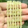 6x8mm faceted flat oval natural stone beads in light green for DIY jewelry making - Faceted Flat Oval / 23 Pieces/Pack (6x8mm) / Citrine