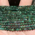 2mm to 4mm faceted green natural stone beads for DIY jewelry making accessories - 2mm Approx 170 Pieces / African Green Jade