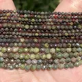 Faceted natural stone beads 2mm 3mm 4mm strands for DIY jewelry making accessories kit - 2mm Approx 170 Pieces / Dragon Blood Stone