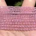 Faceted 2/3/4mm pink natural stone beads strands for DIY jewelry making and crafts - 2mm (approx 170pcs) / Pink Zirconia (#48)
