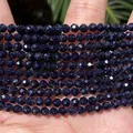 Faceted blue sandstone beads on strands for handmade jewelry DIY accessories. - 2mm (approx 170pcs) / Blue Sandstone (#71)