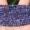 Faceted dark blue natural stone beads for DIY jewelry accessories in 2mm 3mm 4mm - 2mm (approx 170pcs) / Sodalite (#61)