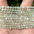 Faceted natural light green stone beads strands for DIY jewelry making - 2mm Approx 170 Pieces / Xinschan Jade