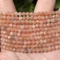 Natural faceted peach sunstone beads strands for DIY jewelry making and unique crafts - 2mm Approx 170 Pieces / Sunstone