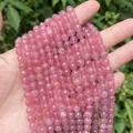Faceted small pink tourmaline natural stone beads 2-4mm for DIY jewelry making accessories - Strawberry Quartz (#59) / 2mm (Approx 170 Pieces) / Strawberry Pink