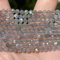 Faceted natural grey labradorite gemstone beads 2-4mm for custom DIY jewelry making - 2mm (approx 170pcs) / Labradorite