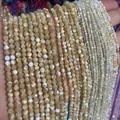 Faceted natural cream shell beads in 2mm 3mm 4mm sizes for DIY jewelry making accessories - 3mm Approx 120 Pieces / Mother of Pearl