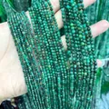 Small 2mm 3mm 4mm faceted green natural stone beads for DIY jewelry making and accessories - 2mm Approx 170 Pieces / Green Mica
