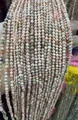 Faceted 2-4mm peach and beige natural stone beads for DIY jewelry making accessories - 3mm Approx 120 Pieces / Argentina Rhodochrosite