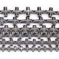Natural faceted hematite cross beads for DIY jewelry making and bracelet crafting - Approx. 63 Beads (6x6mm) / Metallic Black