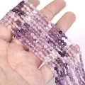 Close-up of 4mm faceted purple natural stone beads strands for DIY jewelry making - 1 Strand Approx 98 Beads (4mm) / Iolite