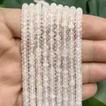 Detail van 2x4mm lichtgekleurde natuursteen abacus tussenkralen voor DIY sieraden - Bergkristal Abacus Kraal / 4x2mm Ongeveer 160 Stuks Per Strang