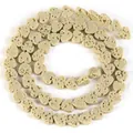 Macro view of beige heart-shaped natural lava stone beads for DIY jewelry making crafts - 6x7mm (Approx 60-62 Beads) / Light Green