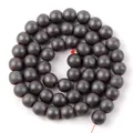 Dark grey matte hematite round loose beads for DIY jewelry making - 2mm (Approx 193 Pieces) / Frosted Natural