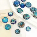 Ronde blauwe natuurlijke Imperial Jaspis stenen cabochons voor DIY sieraden zettingen - Ronde cabochon / 2 Stuks/Pak (10mm) / Lapisblauw