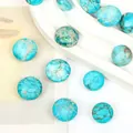 Ronde Imperial Stone cabochon met platte achterkant voor DIY sieraden in turquoise blauw - Ronde cabochon / 2 Stuks/Verpakking (12mm) / Meerblauw