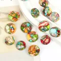 Levendige veelkleurige ronde keizersteen cabochons voor het maken van DIY-sieraden - Ronde cabochon / 2 Stuks/Verpakking (12mm) / Meerkleurig