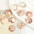 Natuurlijke ronde keizerssteen cabochons voor het maken van doe-het-zelf sieraden en inlegwerk - Ronde cabochon / 2 Stuks/Verpakking (14mm) / Broken Wit
