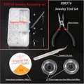 Kit profesional completo para hacer joyas con accesorios, herramientas e hilos - Set de Herramientas de Accesorios Plateados (X9R75X9R77)