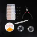 Professional DIY jewelry making kit including pliers, tweezers, jump rings and cord - Jump Ring Tool Set (X8R65X9R77)
