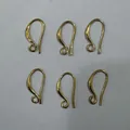 Crochets d'oreilles en cuivre plaqué or 18 carats pour création de bijoux DIY, lot de 6 - Crochet d'Oreille 20# (G123) / Plaqué Imitation Or 14K