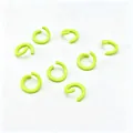 Vibrant fluorescent yellow 1.2x8mm painted iron open jump rings for DIY jewelry crafts - 1.2*8mm / Fluorescent Green