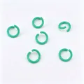 Premium 1.2*8mm mint green candy color lacquer iron open jump rings for DIY jewelry making - 1.2*8mm / Grass Green
