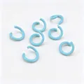 Light blue 8mm painted iron open jump rings for DIY handmade jewelry crafts accessory - 1.2*8mm / Light Blue