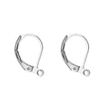 High-quality silver-tone French leverback earring hooks for DIY jewelry making and crafts - Style 11 / Silver Plated Copper