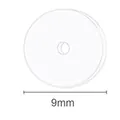 9mm transparent circular silicone earring spacer pad for anti-friction and support - 9mm (1.0mm Hole)