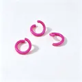 1.2*8mm pink lacquer coated iron open jump rings for DIY jewelry - 1.2*8mm / Rose Red