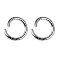 Pair of silver polished iron open jump rings for DIY jewelry handmade accessories - 0.7*4mm (200 Pieces/Pack) / White K/Silver