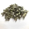 Bulk polished silver metal cord end crimp connectors for DIY jewelry necklace making - 4*8mm (1 Piece) / White Gold