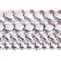 Metallic silver heart-shaped hematite stone beads for DIY bracelet jewelry making - Silver