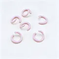 Pink 1.2x8mm painted iron open jump rings for DIY jewelry making and crafts - 1.2*8mm / Pink